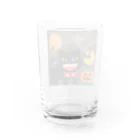 sara nerdのハロウィン🎃くろねこ🐈‍⬛ Water Glass :back