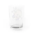 B-catのだじゃれ偉人シリーズ「ガンジー」 Water Glass :back