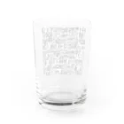 MEGROOVEの数字アート Water Glass :back