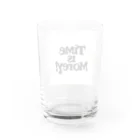 Super_BluemoonのTime is money!　時は金なり！ Water Glass :back