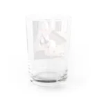 あなたに夢中の黒いビキニの女の子（銀髪Ｖｅｒ．） Water Glass :back