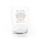 keikei5の力強い表情を見せるロットワイラー🐾 Water Glass :back