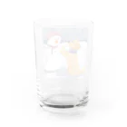 unpu-の雪だるまと犬 Water Glass :back