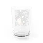 marblesのMarble galaxy cats Water Glass :back