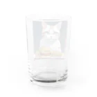 yoiyononakaのファストフードと虎縞白猫01 Water Glass :back