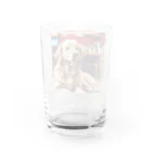 golden99のカフェでリラックスしているゴールデンレトリバー Water Glass :back