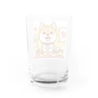 メアリーの可愛らしい表情の柴犬が感謝の気持ちを込めて Water Glass :back