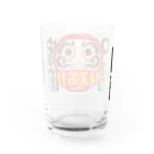 お絵かき屋さんの「家庭円満」だるま ダルマ 達磨  Water Glass :back