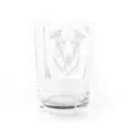 マニーのわんちゃんグッズの ボルゾイ（犬）をモチーフにしたわんちゃんNo.2 Water Glass :back