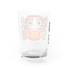 お絵かき屋さんの「心願成就」だるま ダルマ 達磨  Water Glass :back