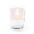 お絵かき屋さんの「開運招福」だるま ダルマ 達磨  Water Glass :back