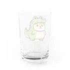 柴犬に囲まれたいのワニの着ぐるみを着た柴犬のイラスト Water Glass :back