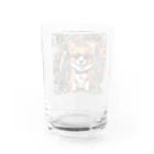 アニマルアーティファクトの楽器に囲まれているコーギー Water Glass :back