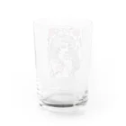 ピンクの象のハートタトゥー Water Glass :back