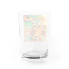 123_maのかわいい猫のイラストグッズ Water Glass :back