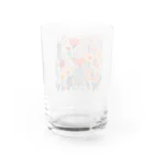 Grazing Wombatのヴィンテージなボヘミアンスタイルの花柄　Vintage Bohemian-style floral pattern Water Glass :back