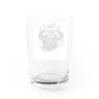 鼻ぺちゃ犬と和猫のボタニカル パグ Water Glass :back