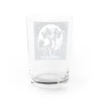 たんたん狸の不気味で可愛い森の不気味で可愛い犬001 Water Glass :back