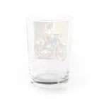 ボクサー犬が好きなんです❗のオートバイとボクサー Water Glass :back