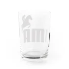 牛川 暗のグッズショップのUMA（黒） Water Glass :back