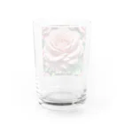 ユウキスタイリッシュショップの一輪のバラ Water Glass :back