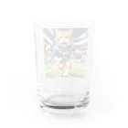 NekoAshiNoBathtubのアメリカンフットボールネコ Water Glass :back