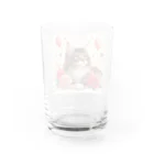 Y m @Y's shopの猫と薔薇 Water Glass :back