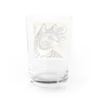 chaochao0701の浮世絵風　猫（顔）"Ukiyo-e Style Cat (Face)"  "浮世绘风格的猫（脸）" Water Glass :back