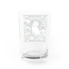 EMAKIの和紋様 x 猫　鯉と桜と波 Water Glass :back