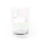 chirosukemaronの花見を楽しむ子犬マン（…と怪盗黒猫） Water Glass :back