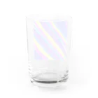 rollのストライプ　斜め Water Glass :back