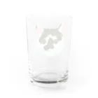 segasworksのねこさんのお顔（白黒ねこ） Water Glass :back