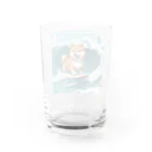 もふもふ堂の波乗り柴犬 Water Glass :back