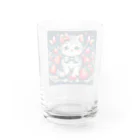 いちごと一緒🍓のいちごと猫シリーズ Water Glass :back