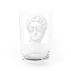 どうぞうのサングラス銅像くん Water Glass :back
