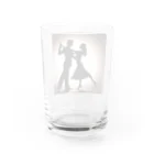 宝塚ファンのためのお店のデュエットダンスシルエット Water Glass :back