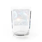 space catの星を見つめる猫 Water Glass :back