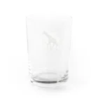 Tシャツピークスのキリンジラフ Water Glass :back