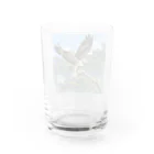 ganeshaの空中でバランスを保っているタカ Water Glass :back