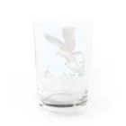 ganeshaの鳥の羽ばたきに続く鷹 Water Glass :back