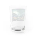 studio eizoの夜に輝く美しい村の光景 Water Glass :back