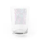 Skeletonの超クールな骸骨のサイバーパンクアート！ Water Glass :back