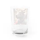 Fujimishokaiの牛の絵　力強く王者のような風格を醸し出しています。 Water Glass :back