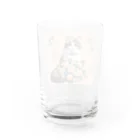 Y m @Y's shopの猫と薔薇　パールver. Water Glass :back