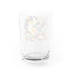 猫LOVE items Noahの猫LOVE items 茶虎と白黒 Water Glass :back