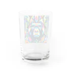 1682HOHETOのグラフィックゴリラ Water Glass :back