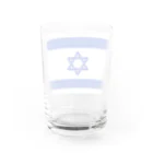 お絵かき屋さんのイスラエルの国旗 Water Glass :back