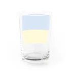 お絵かき屋さんのウクライナの国旗 Water Glass :back