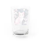 星降る夜にのsakura cat2 Water Glass :back