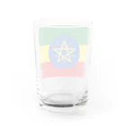 お絵かき屋さんのエチオピアの国旗 Water Glass :back